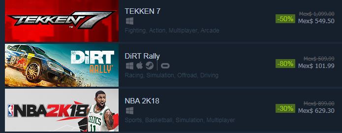 deportes steam | black friday 2017